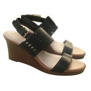 Cole Haan faux leather Wedge Sandals sz 8.5